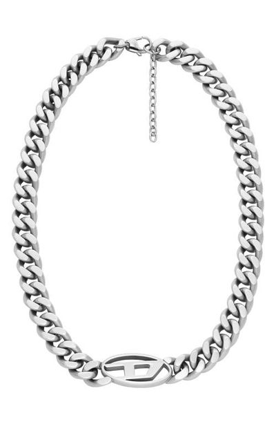 DIESEL® DIESEL® Oval D Logo Chain Choker Necklace