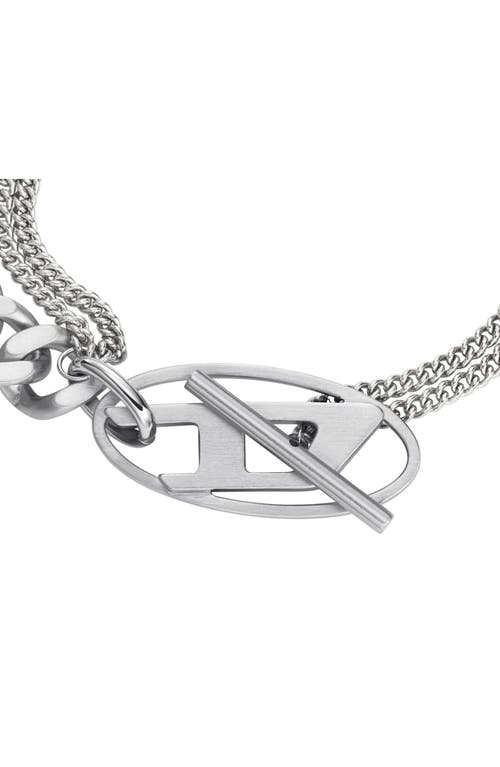 アクセサリー DIESEL Oval D Toggle Chain Bracelet DIESEL® - Oval D Toggle Chain Bracelet