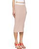 Diesel Diesel Pink Ribbed Knit Contrast Waistband Midi Skirt - 2