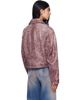 Diesel Diesel Pink Treated Leather Biker Jacket - 3