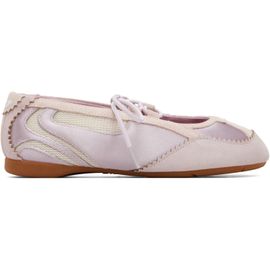 Diesel Diesel Purple D-Mile Lace-Up Ballerina Flats