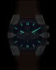 DIESEL® DIESEL® Spiked Cushion Chronograph Leather Strap Watch, 44mm - 5