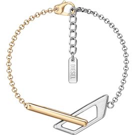 DIESEL® DIESEL® Two-Tone Logo Chain Bracelet