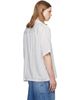 Diesel Diesel White & Gray Half-Sleeve Pinstripe Modal Shirt - 3
