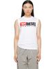 Diesel Diesel White Chest Logo Print Tank Top - 1