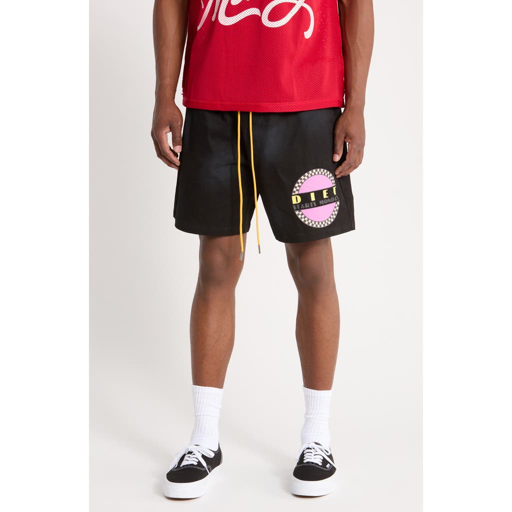 DIET STARTS MONDAY DIET STARTS MONDAY Baja Twill Graphic Cotton Shorts