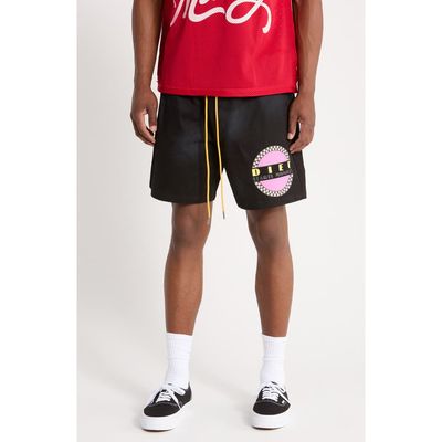 DIET STARTS MONDAY DIET STARTS MONDAY Baja Twill Graphic Cotton Shorts