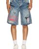 Diet Starts Monday Diet Starts Monday Doodle Denim Shorts - 1