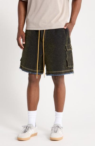 DIET STARTS MONDAY DIET STARTS MONDAY Flocked Drawstring Cargo Shorts