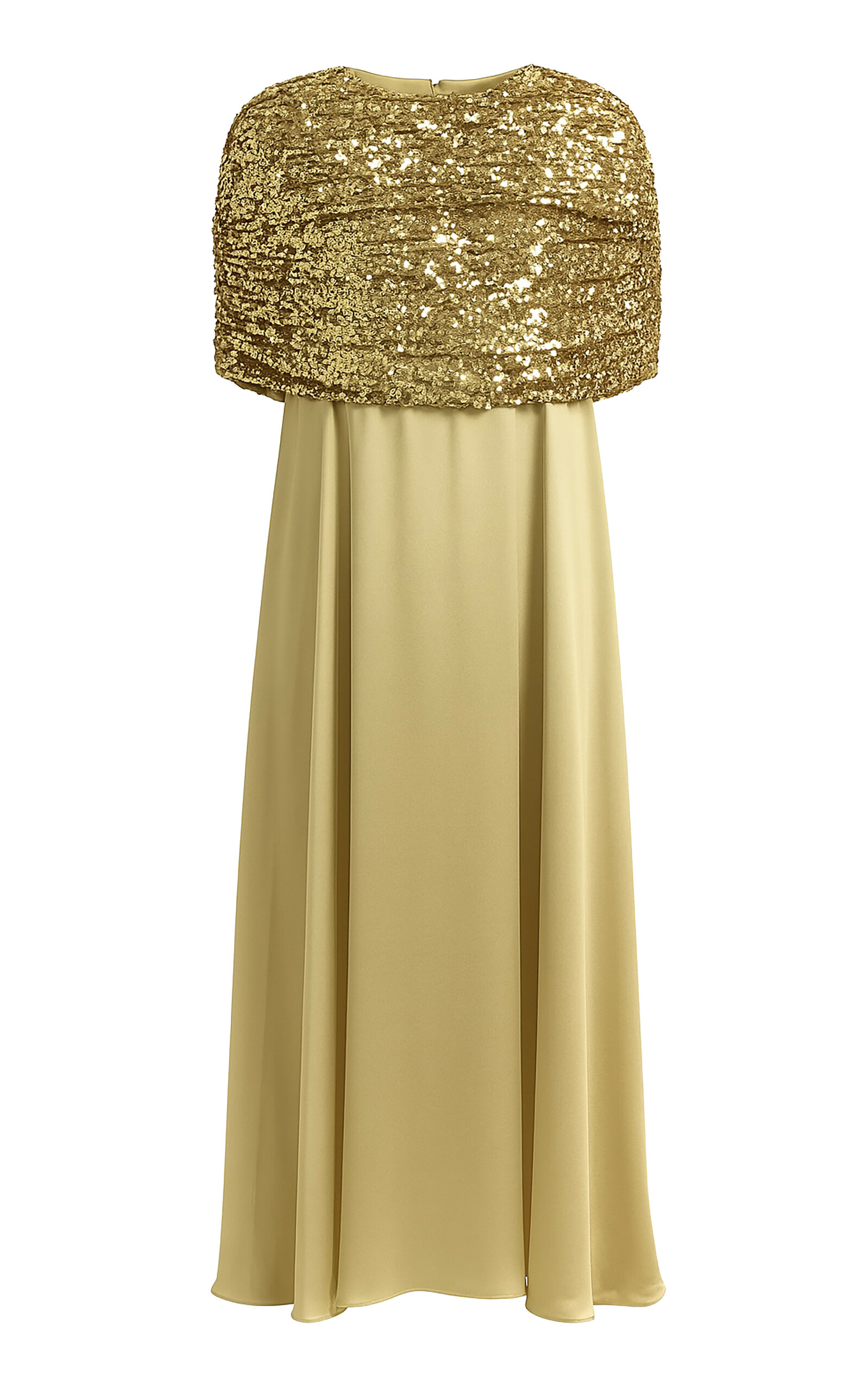 Dima Ayad Dima Ayad Gathered SequinedTop Maxi Dress