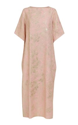 Dima Ayad Dima Ayad Metallic FloralPrint Maxi Caftan