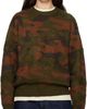 Dime Dime Khaki & Brown Camo Chenille Knit Sweater - 1