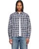 Dime Dime Navy Plaid Flannel Shirt - 1