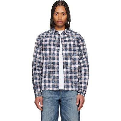 Dime Dime Navy Plaid Flannel Shirt