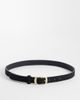 Dime Dime shaggy textured leather belt in black - 1