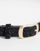 Dime Dime shaggy textured leather belt in black - 3