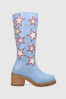 Dingo Dingo American Dream Leather Boot in Blue, Women's at Urban Outfitters