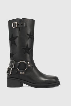 Dingo Dingo Blacklist Star Leather Boot in Black, Women's at Urban Outfitters
