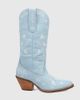 Dingo Dingo Love Bug Leather Cowboy Boot in Blue, Women's at Urban Outfitters - 1