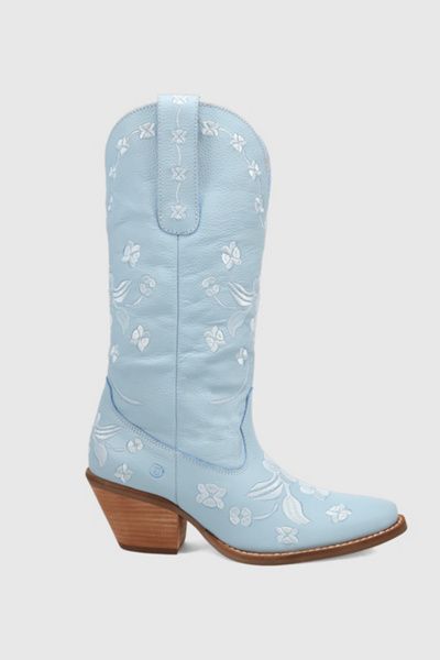 Dingo Dingo Love Bug Leather Cowboy Boot in Blue, Women's at Urban Outfitters