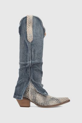 Dingo Dingo Shabby Leather Boot in Blue, Women's at Urban Outfitters
