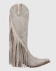 Dingo Dingo Walk West Leather Fringe Cowboy Boot in White, Women's at Urban Outfitters - 1
