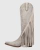 Dingo Dingo Walk West Leather Fringe Cowboy Boot in White, Women's at Urban Outfitters - 3