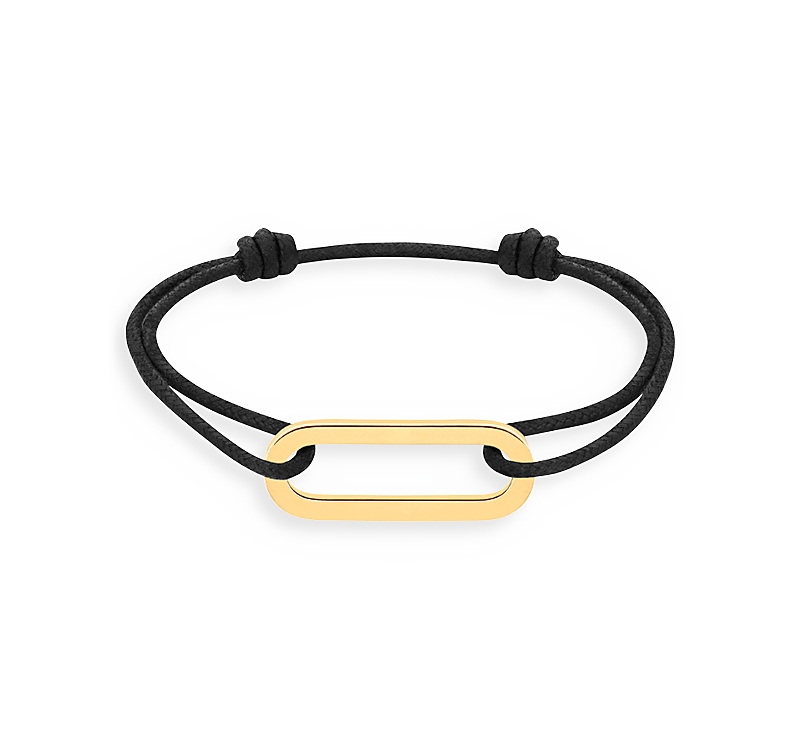 Dinh Van Dinh Van 18K Yellow Gold Maillon Link Charm Adjustable Cord Bracelet