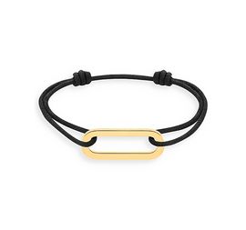 Dinh Van Dinh Van 18K Yellow Gold Maillon Link Charm Adjustable Cord Bracelet