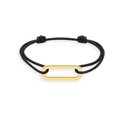 Dinh Van Dinh Van 18K Yellow Gold Maillon Link Charm Adjustable Cord Bracelet