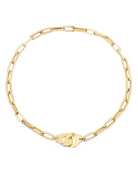 Dinh Van dinh van 18K Yellow Gold Menottes Chain Link Necklace, 17.5