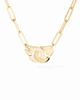 Dinh Van Dinh Van 18K Yellow Gold Menottes Dinh Van Diamond Handcuff Open Paperclip Link Chain Pendant Necklace, 17.32 - 1