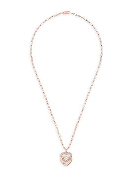 dinh van dinh van Women's Double Caurs 18K Pink Gold & Diamond Pendant Necklace