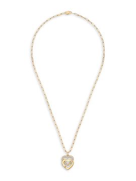dinh van dinh van Women's Double Caurs 18K Yellow Gold & Diamond Pendant Necklace