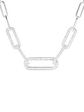 Dinh Van Women's Maillon 18K White Gold & 0.52 TCW Diamond Large Paper Clip Chain Necklace