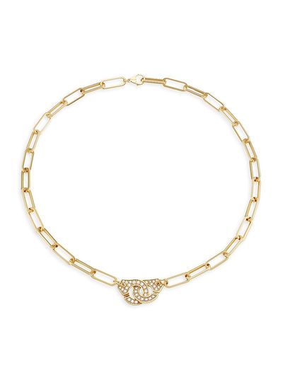 Dinh Van Women's Menottes 18K Yellow Gold & Diamond Openwork Chain Necklace