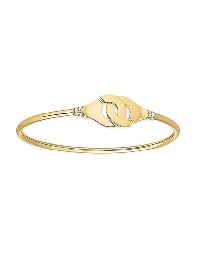 Dinh Van Women's Menottes Dinh Van R12 18K Yellow Gold & Diamond Bangle