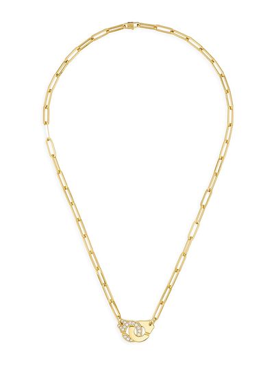 dinh van Women's Menottes Dinh Van R12 18K Yellow Gold & Diamond Pendant Necklace
