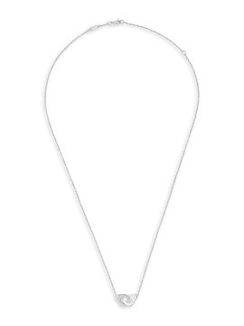 Dinh Van Women's Menottes Dinh Van R8 18K White Gold & Diamond Handcuff Chain Necklace