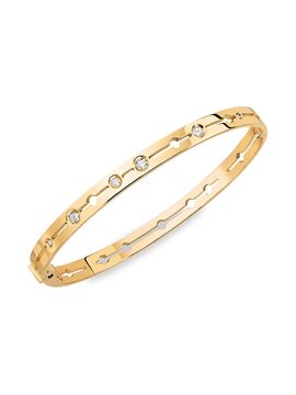 dinh van Women's Pulse Small 18K Yellow Gold & 0.22 TCW Diamond Bangle