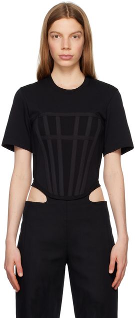 Dion Lee Dion Lee Black Corset T-Shirt