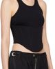 Dion Lee Dion Lee Black Float Tank Top - 2