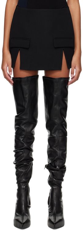 Dion Lee Dion Lee Black Split Hem Miniskirt