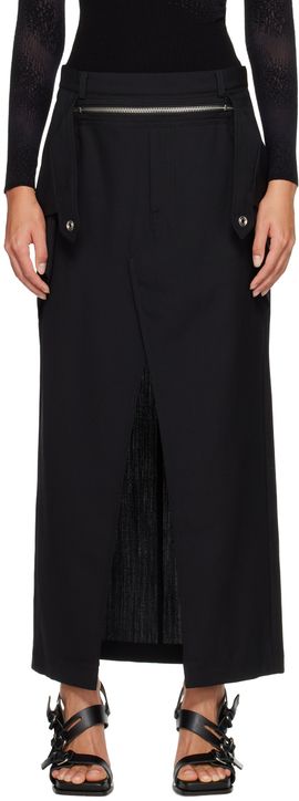 Dion Lee Dion Lee Black Zip Midi Skirt