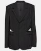 Dion Lee Dion Lee Lace-trimmed cutout wool blazer - 1