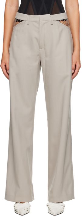 Dion Lee Dion Lee Taupe Lace Trousers