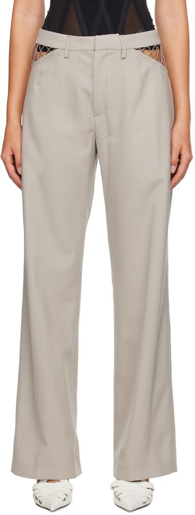 Dion Lee Dion Lee Taupe Lace Trousers