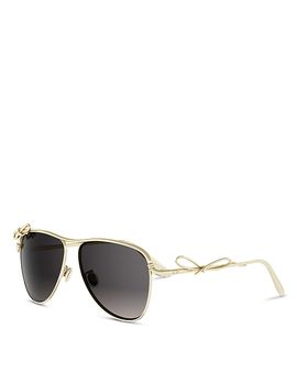 Dior Dior Bow A1U Pilot Sunglasses, 56mm