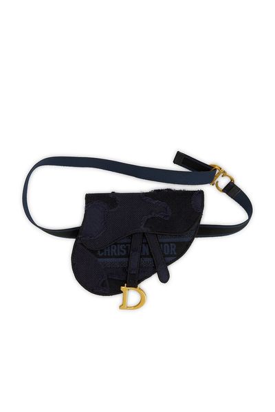 dior Dior Embroidered Saddle Belt Bag