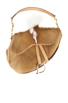 dior Dior Pony Hair Mohawk Saddle Bag